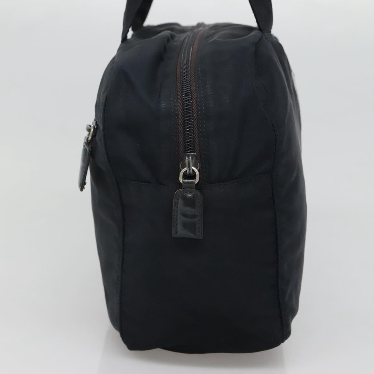 PRADA Hand Bag Nylon Navy Silver Auth bs22993