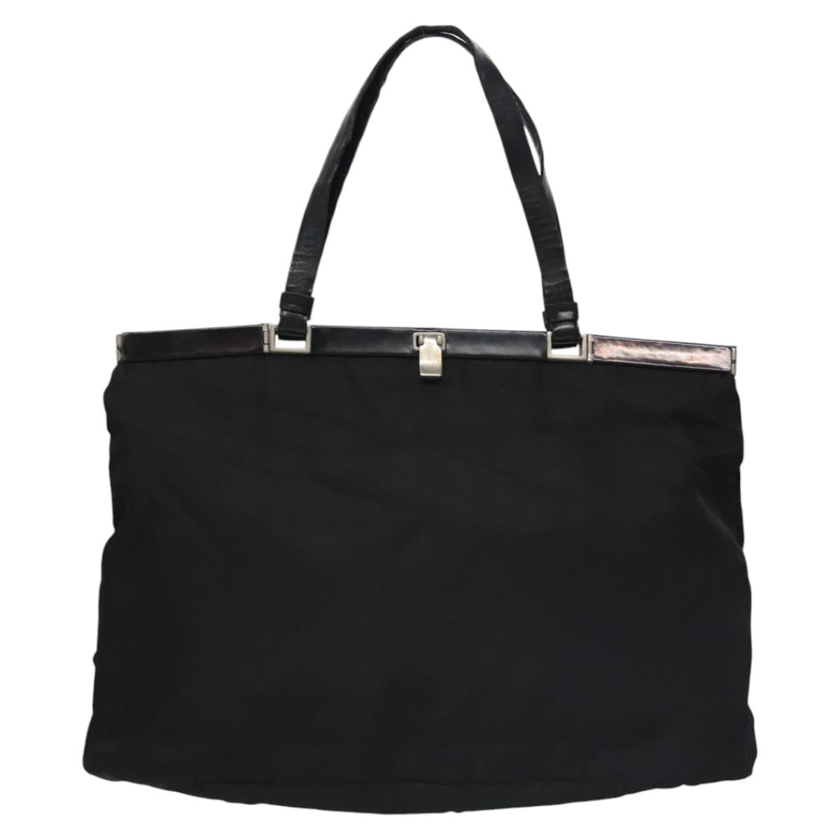 PRADA Hand Bag Nylon Black Auth bs22998