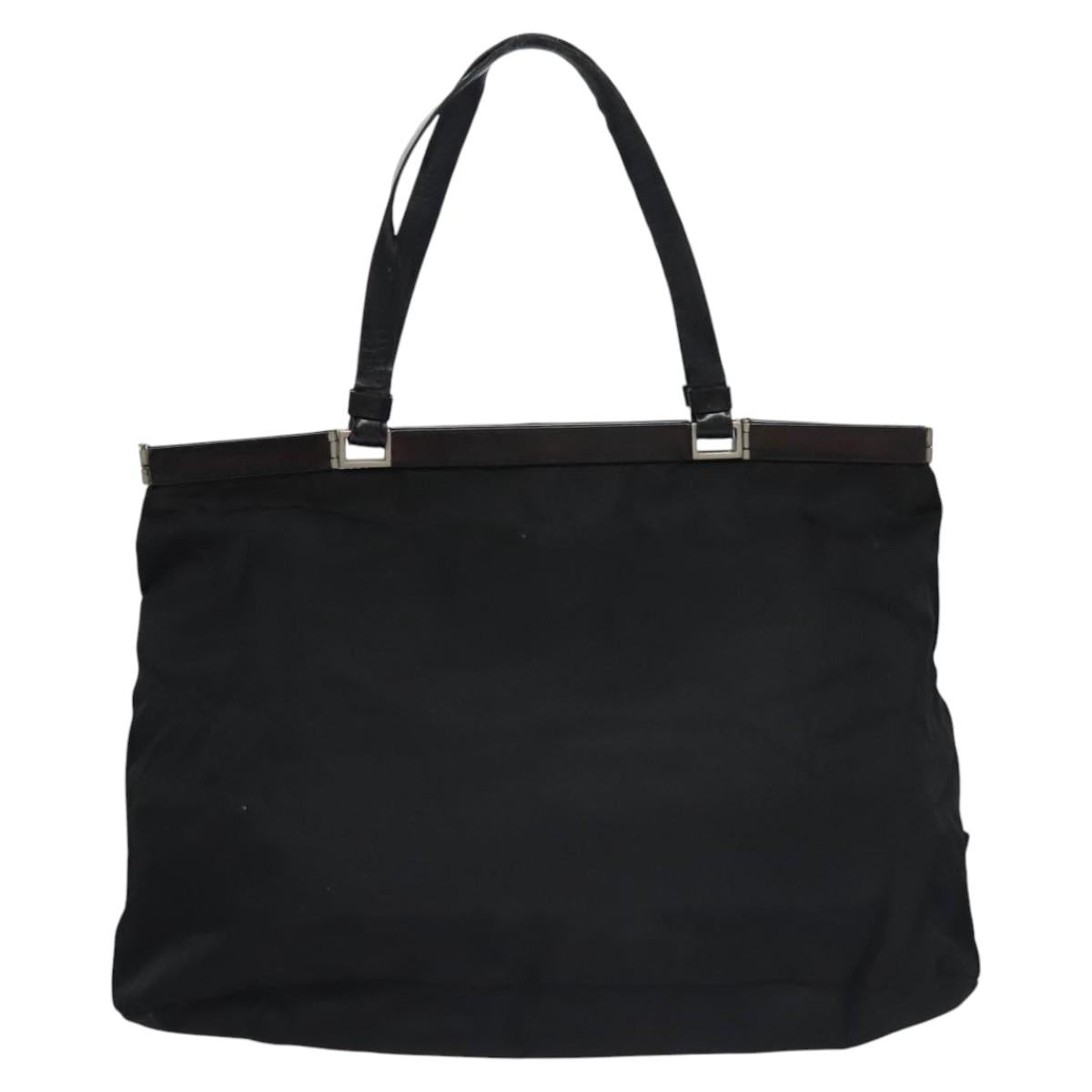 PRADA Hand Bag Nylon Black Auth bs22998