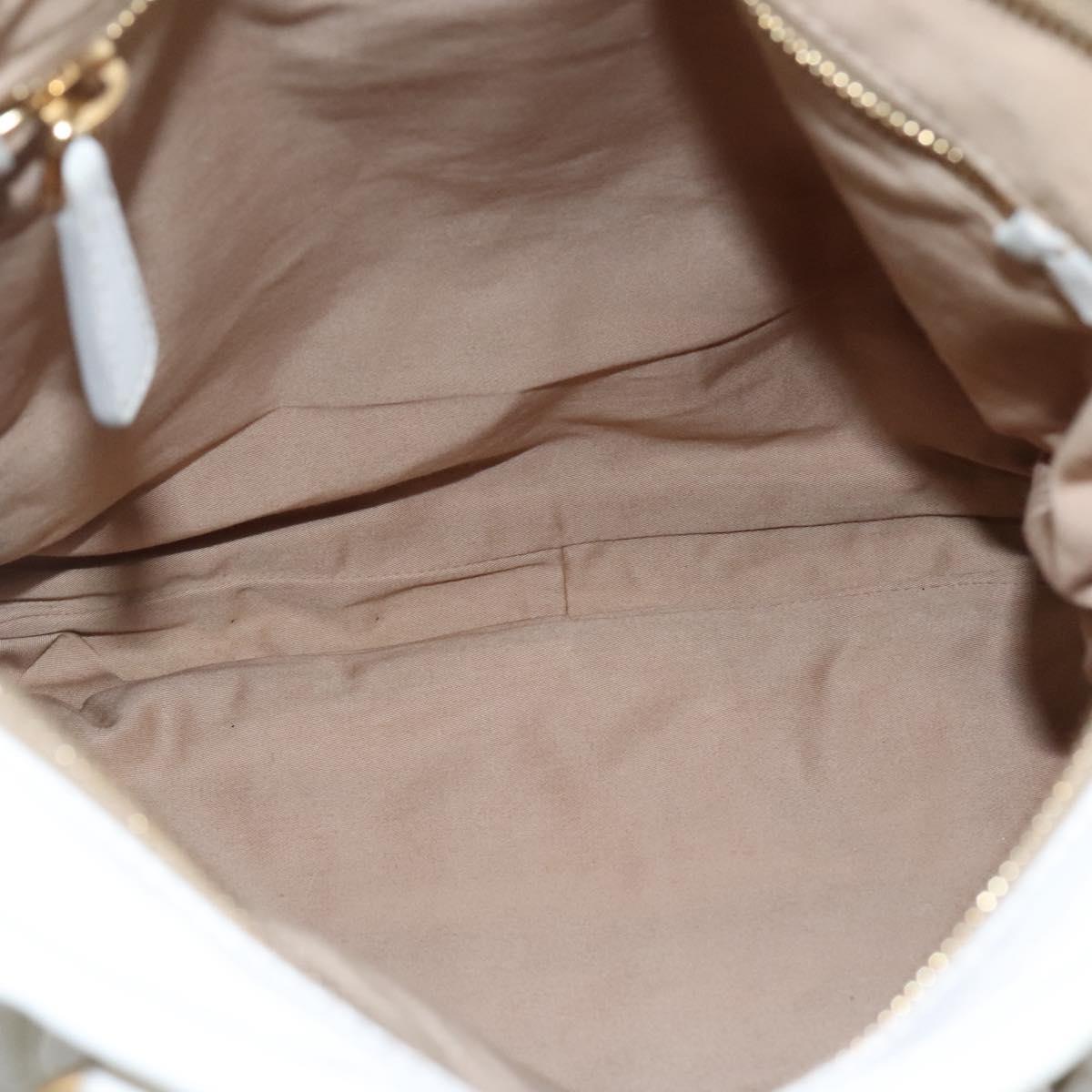 Miu Miu Matelasse Hand Bag Leather 2way White Auth bs22999