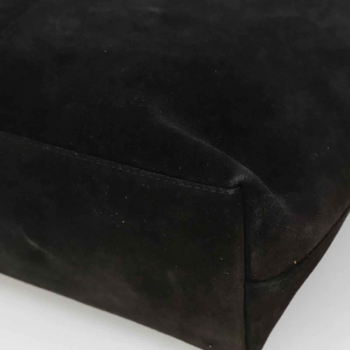 GUCCI Hand Bag Suede Black 002 2113 0475 Auth bs23012