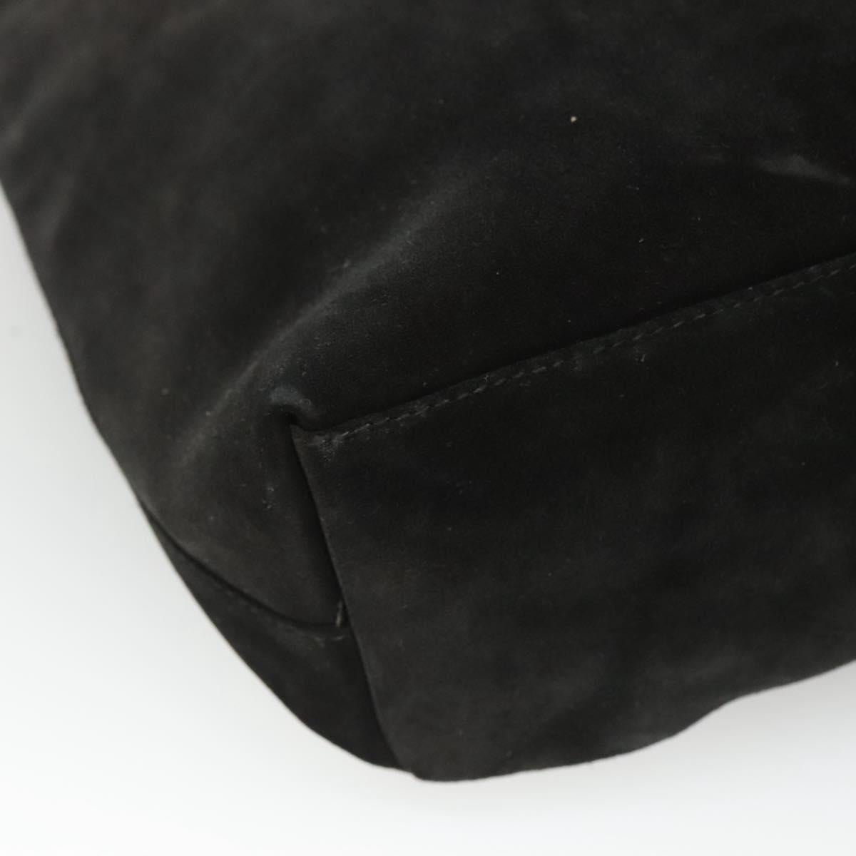 GUCCI Hand Bag Suede Black 002 2113 0475 Auth bs23012
