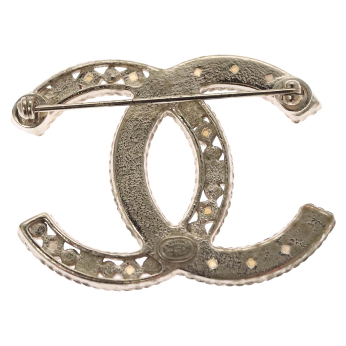 CHANEL COCO Mark Brooch Metal Gold Tone CC Auth bs23015
