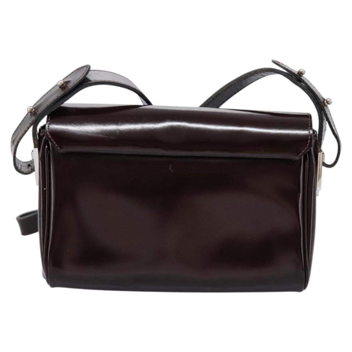 Gianni Versace Shoulder Bag Leather 2way Brown Auth bs23058