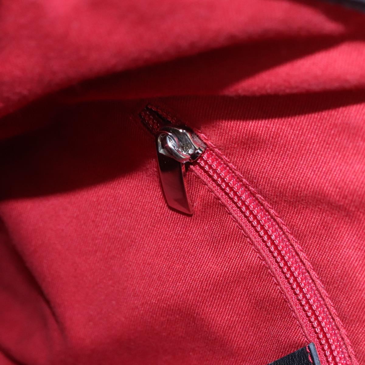 Salvatore Ferragamo Gancini Tote Bag Canvas Black Silver Auth bs23065