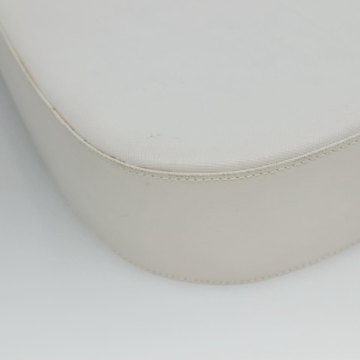 Salvatore Ferragamo Shoulder Bag Leather White Auth bs23066