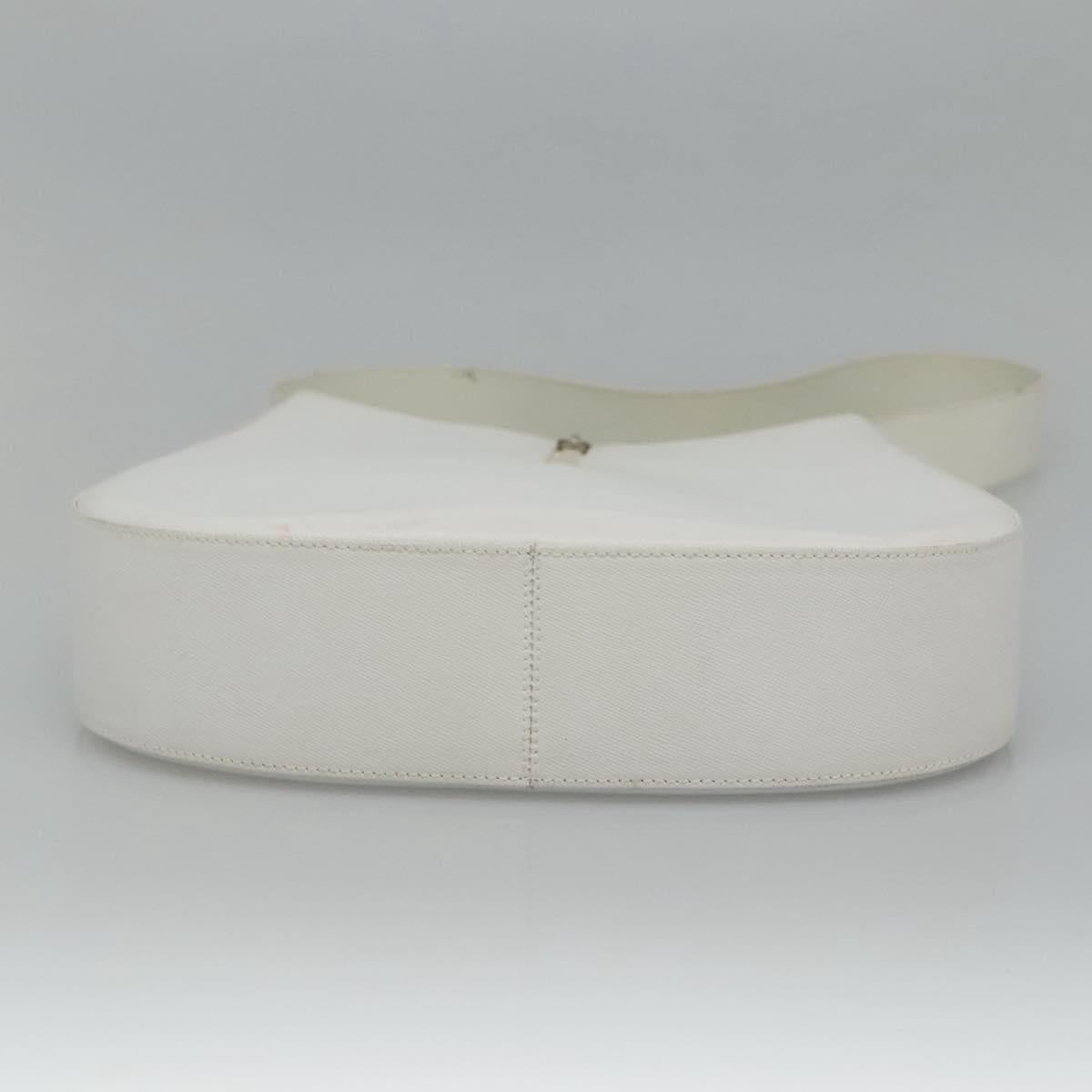 Salvatore Ferragamo Shoulder Bag Leather White Auth bs23066