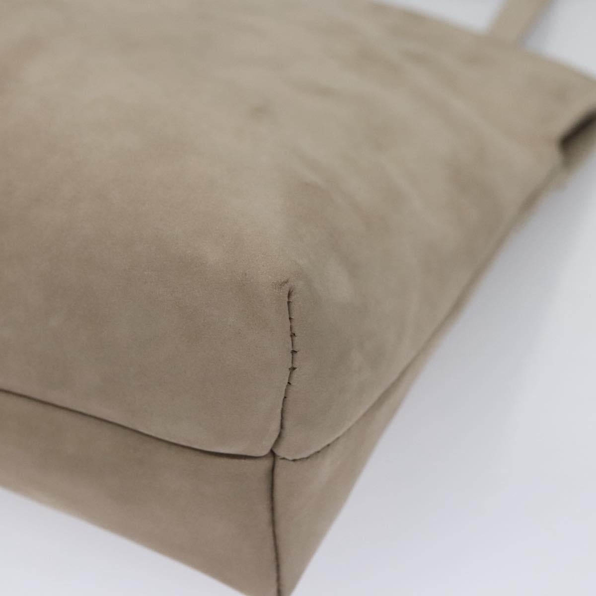 Salvatore Ferragamo Vala Shoulder Bag Suede Beige Auth bs23073