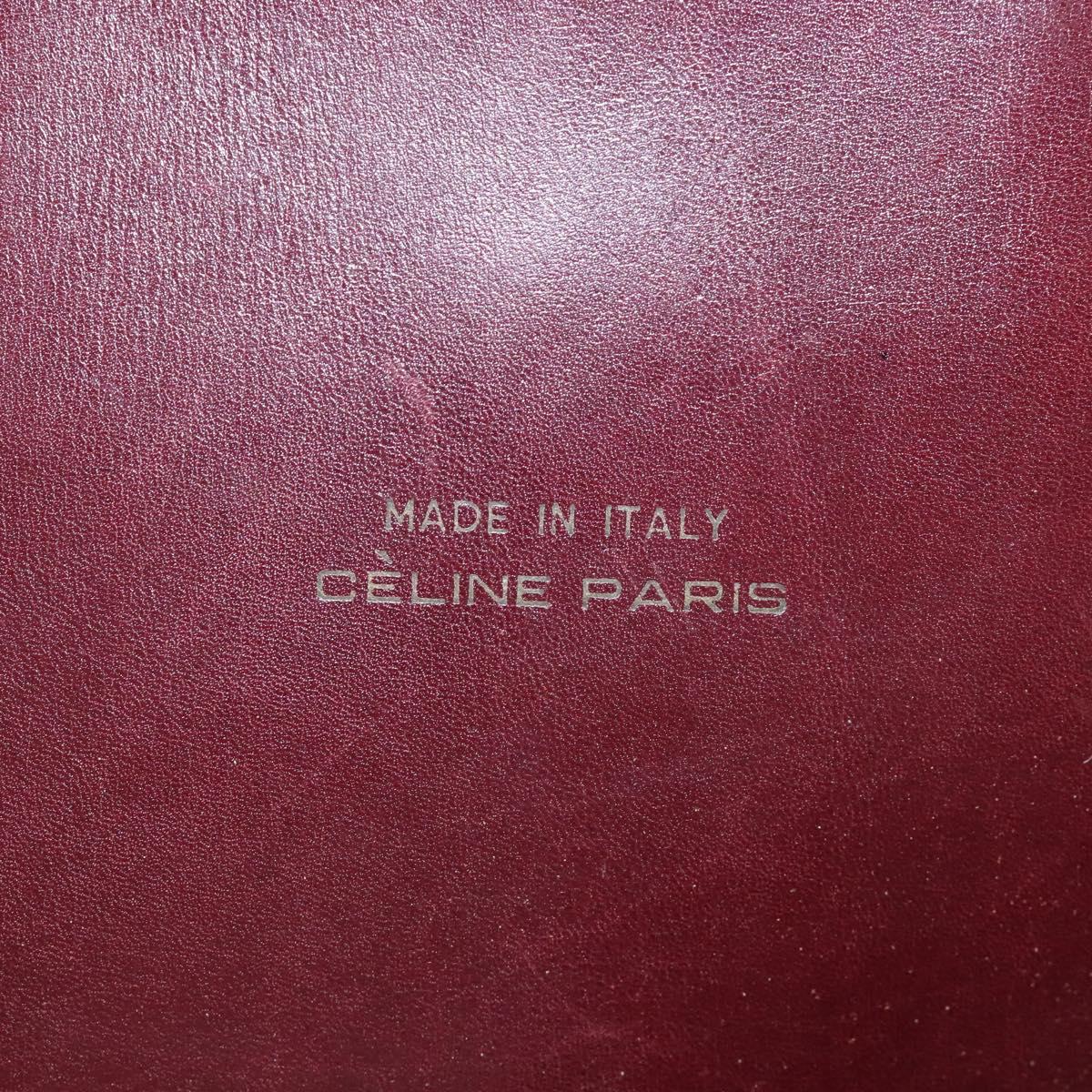 CELINE C Sulky Shoulder Bag Red Gold Auth bs23084