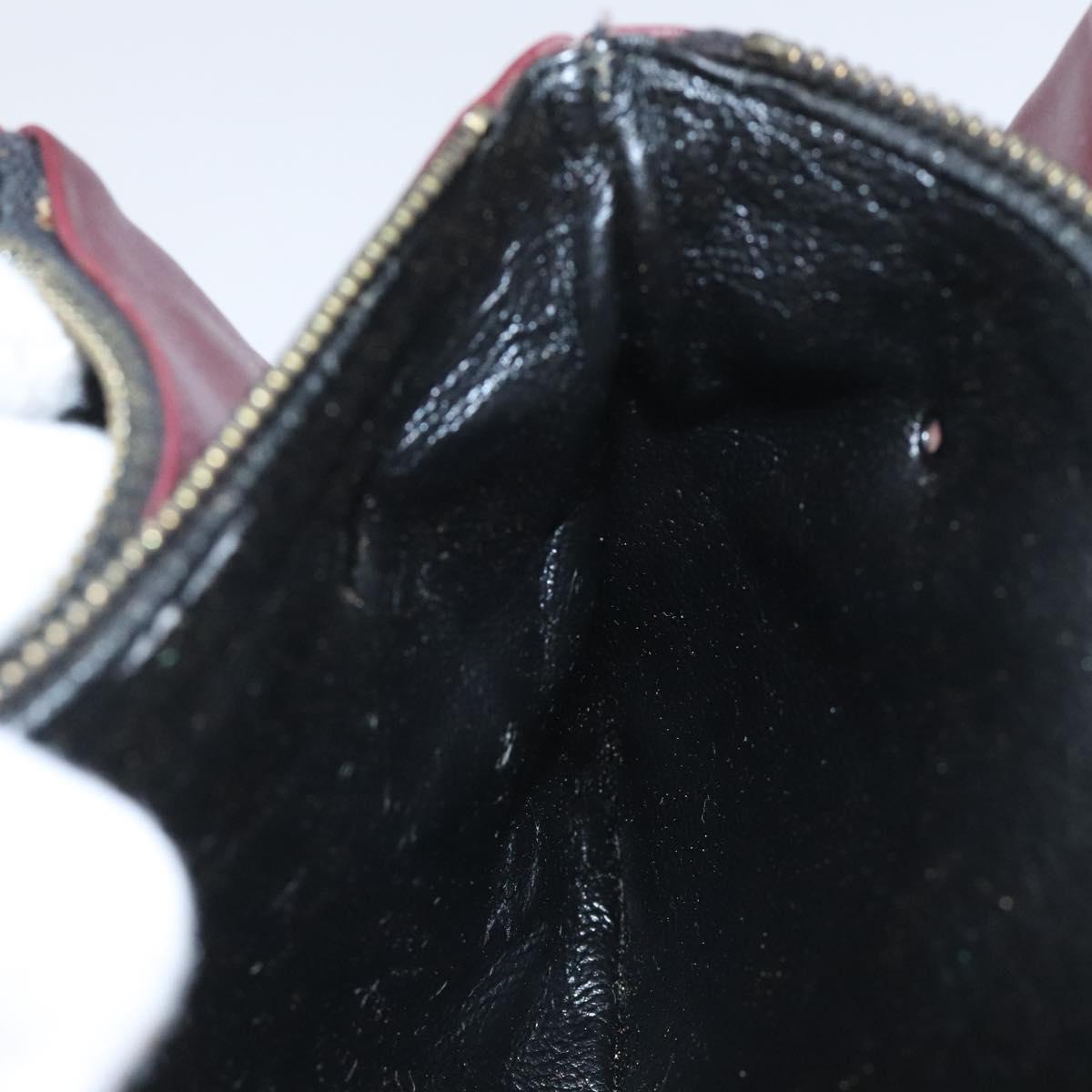 CELINE C Sulky Shoulder Bag Red Gold Auth bs23084