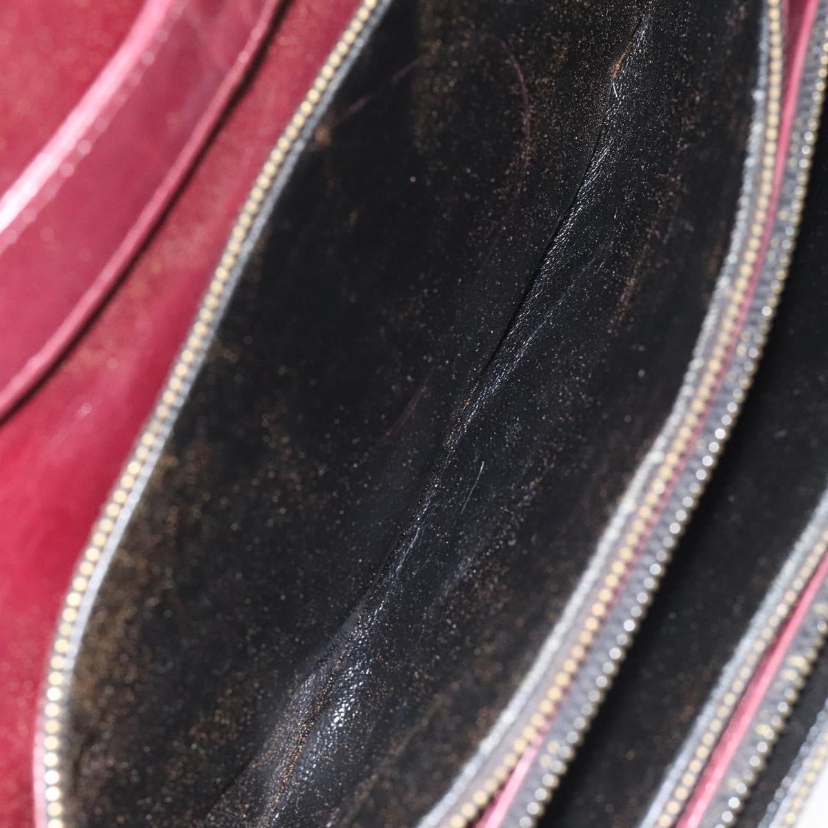 CELINE C Sulky Shoulder Bag Red Gold Auth bs23084