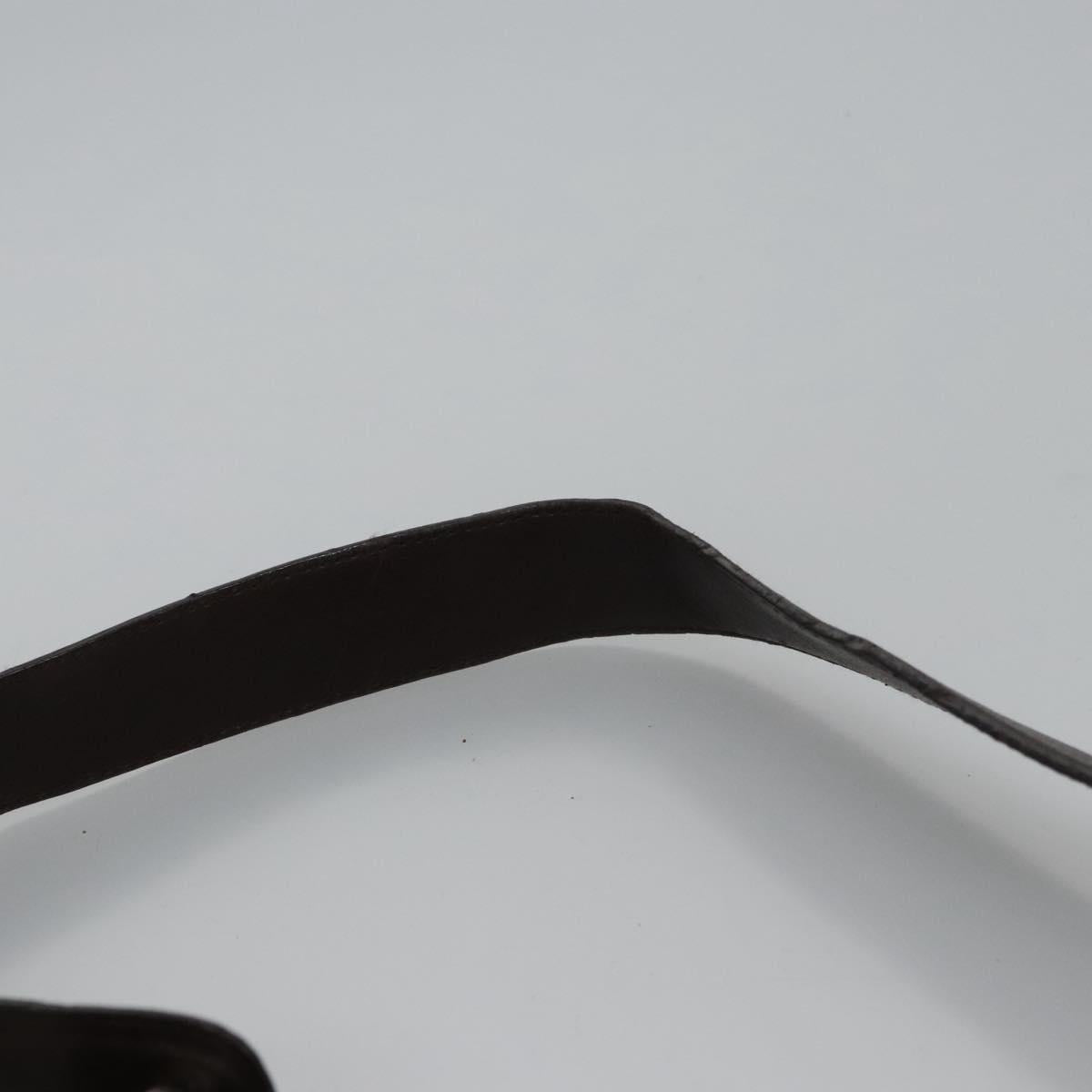 Salvatore Ferragamo Shoulder Bag Leather Brown Silver Auth bs23091