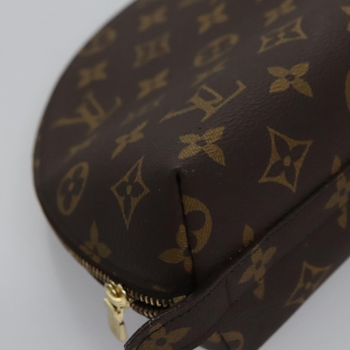 LOUIS VUITTON Monogram Trousse Demi Ronde Cosmetic Pouch M47520 LV Auth bs23103