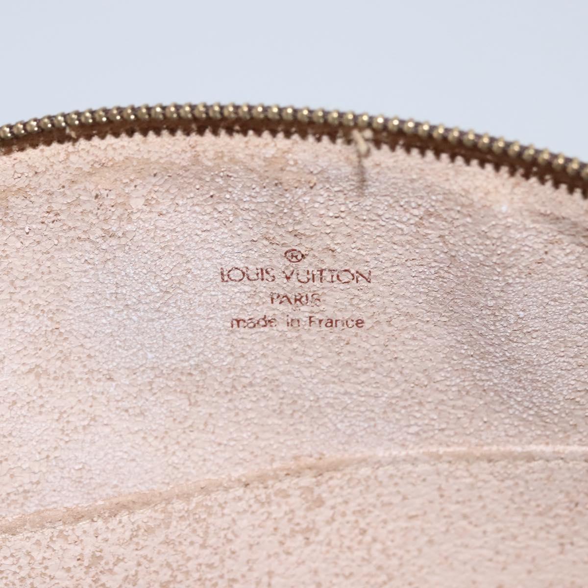 LOUIS VUITTON Monogram Trousse Demi Ronde Cosmetic Pouch M47520 LV Auth bs23103