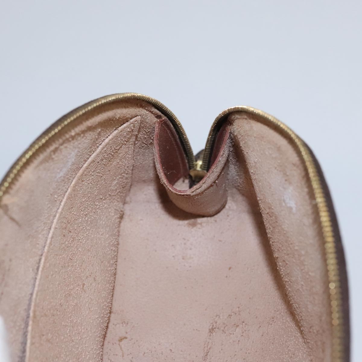 LOUIS VUITTON Monogram Trousse Demi Ronde Cosmetic Pouch M47520 LV Auth bs23103