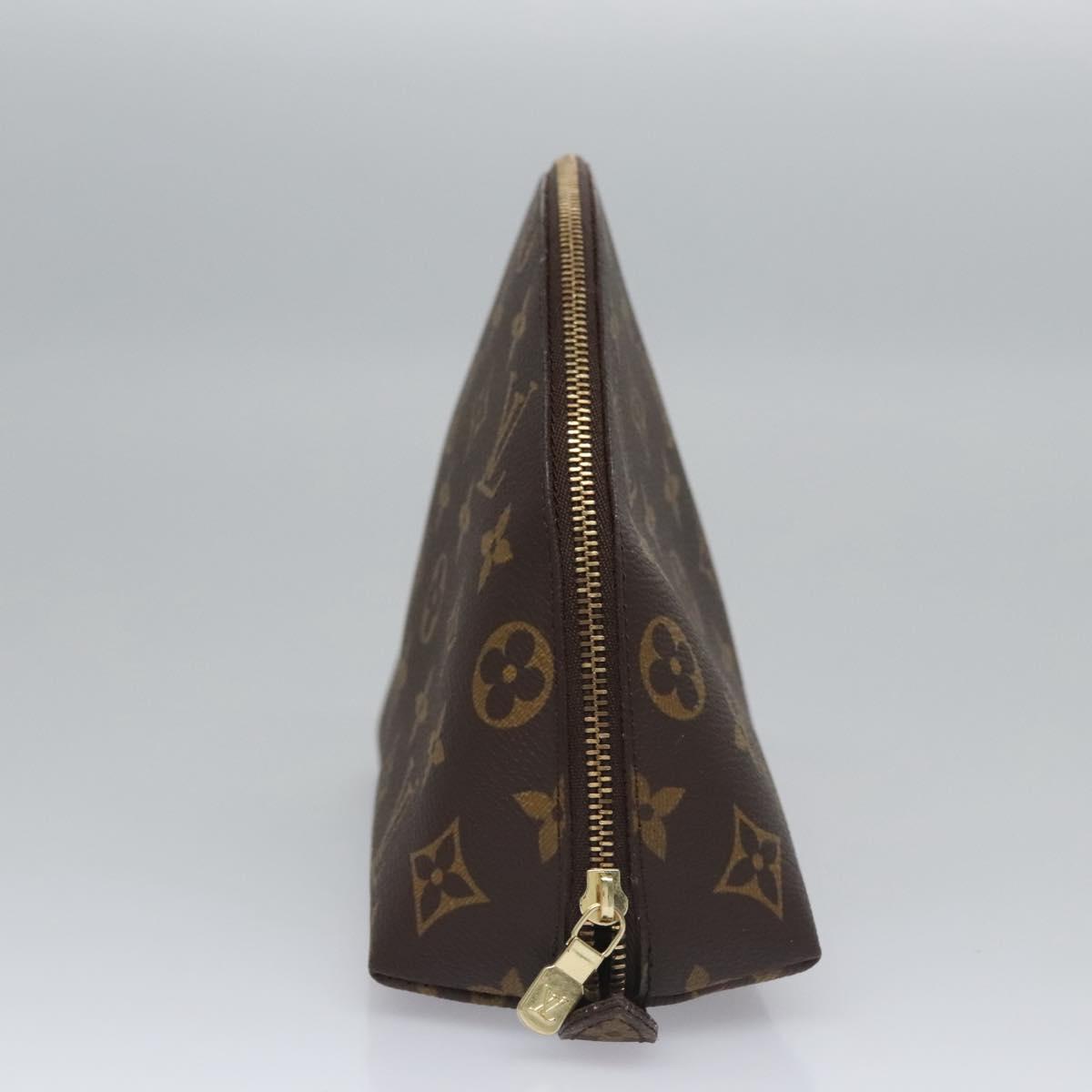 LOUIS VUITTON Monogram Trousse Demi Ronde Cosmetic Pouch M47520 LV Auth bs23103