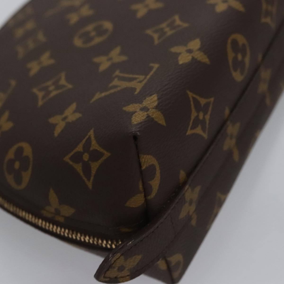 LOUIS VUITTON Monogram Trousse Demi Ronde Cosmetic Pouch M47520 LV Auth bs23103