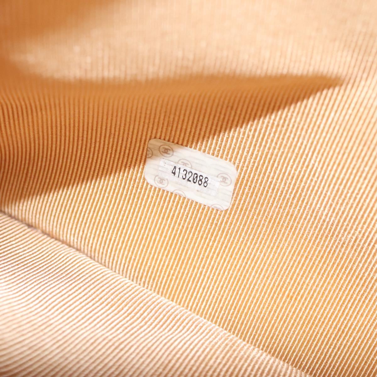 CHANEL Matelasse Shoulder Bag Lamb Skin Beige Gold CC Auth bs23120