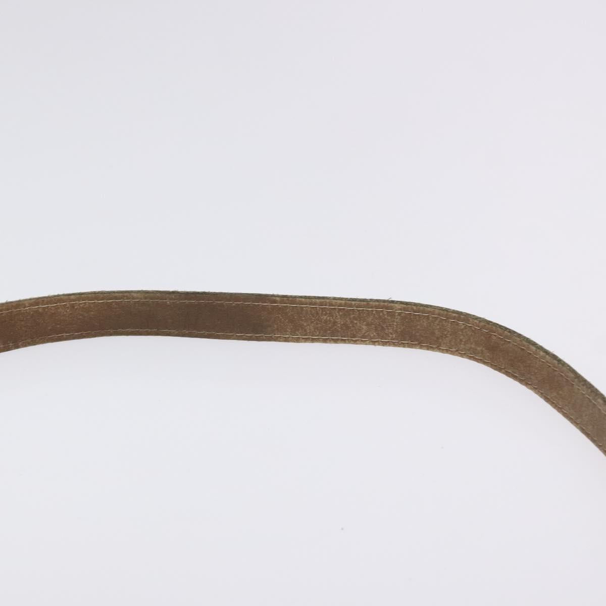 Christian Dior Honeycomb Canvas Shoulder Bag PVC Leather Beige Gold Auth bs23125