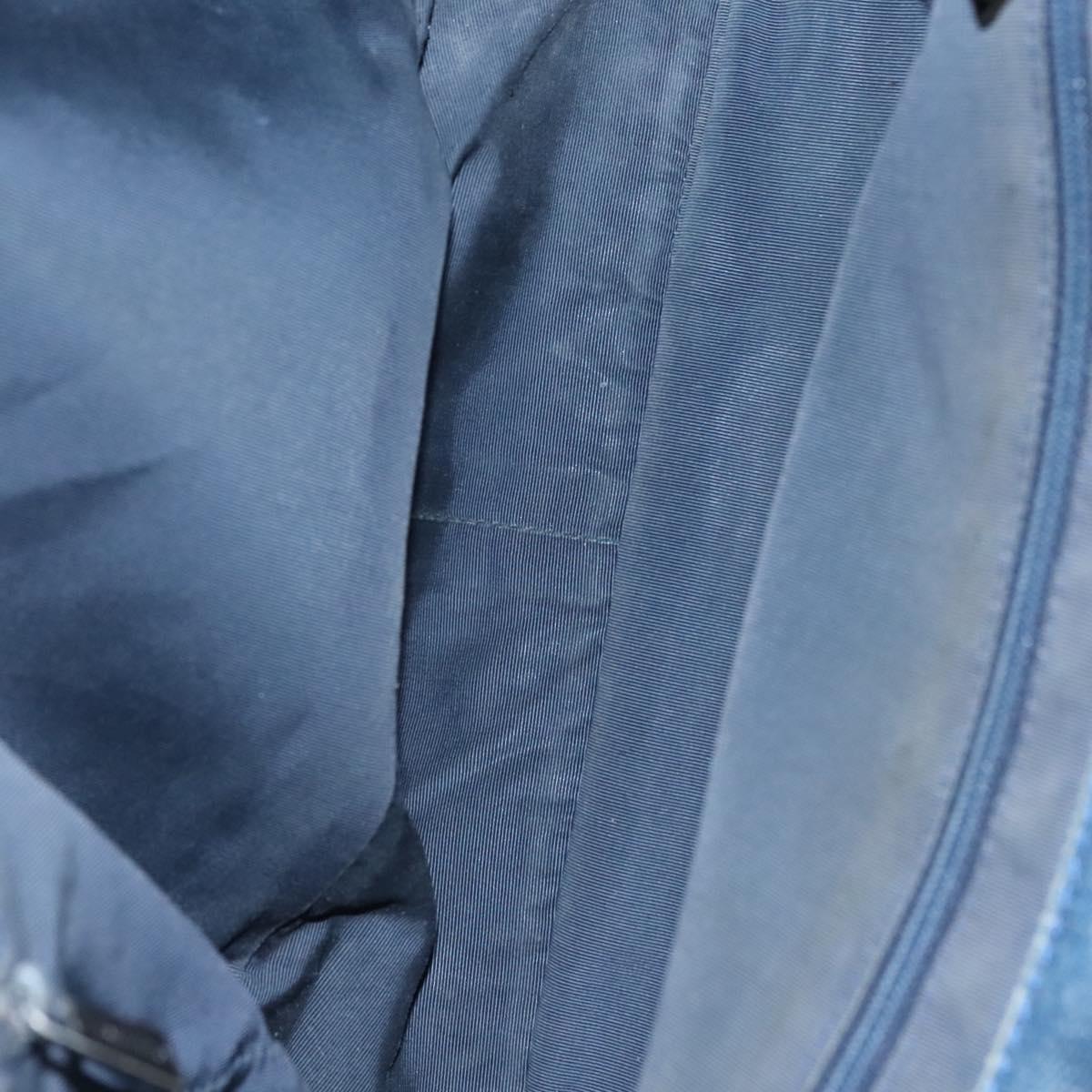 CHANEL Hand Bag Denim Blue CC Auth bs23137