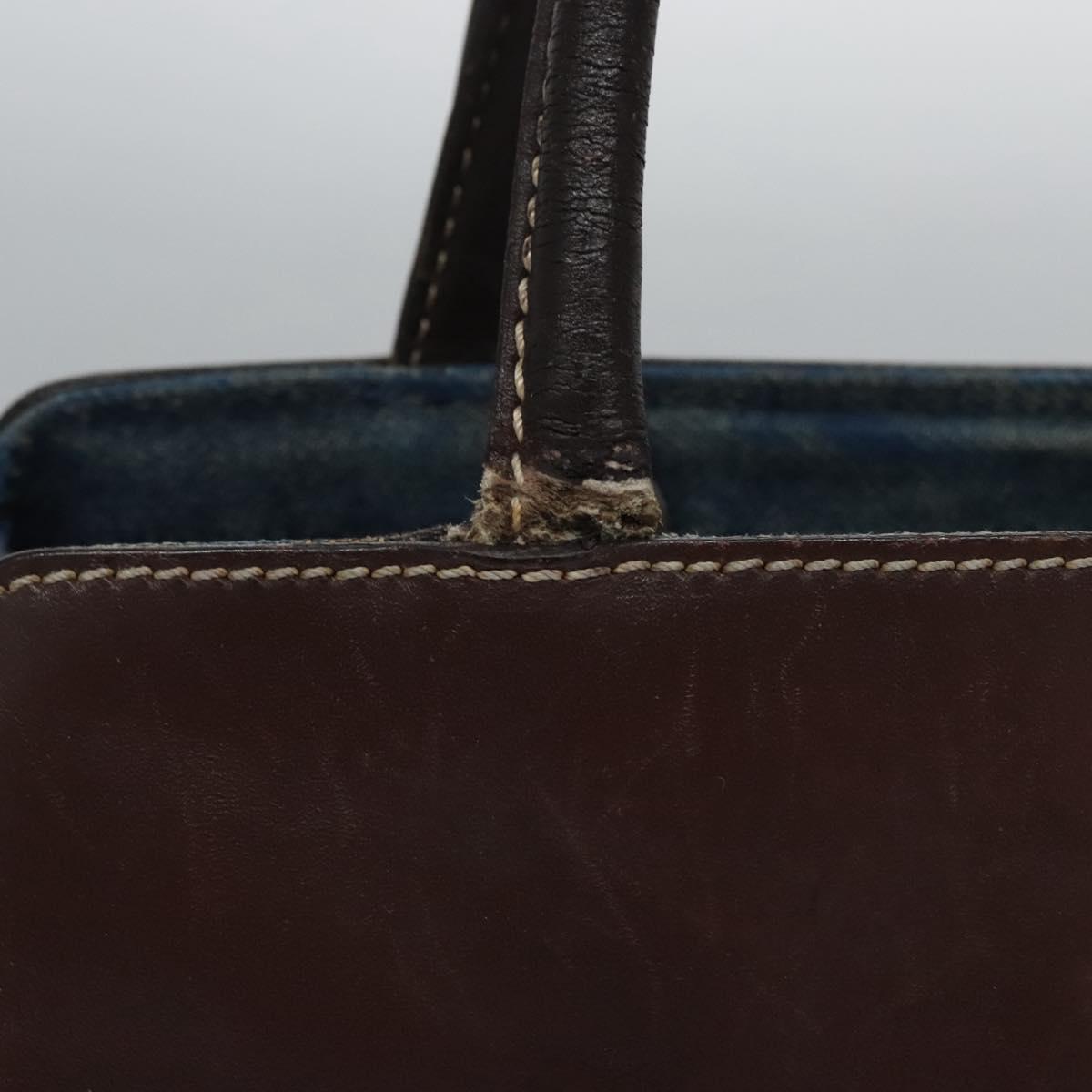 CHANEL Hand Bag Denim Blue CC Auth bs23137