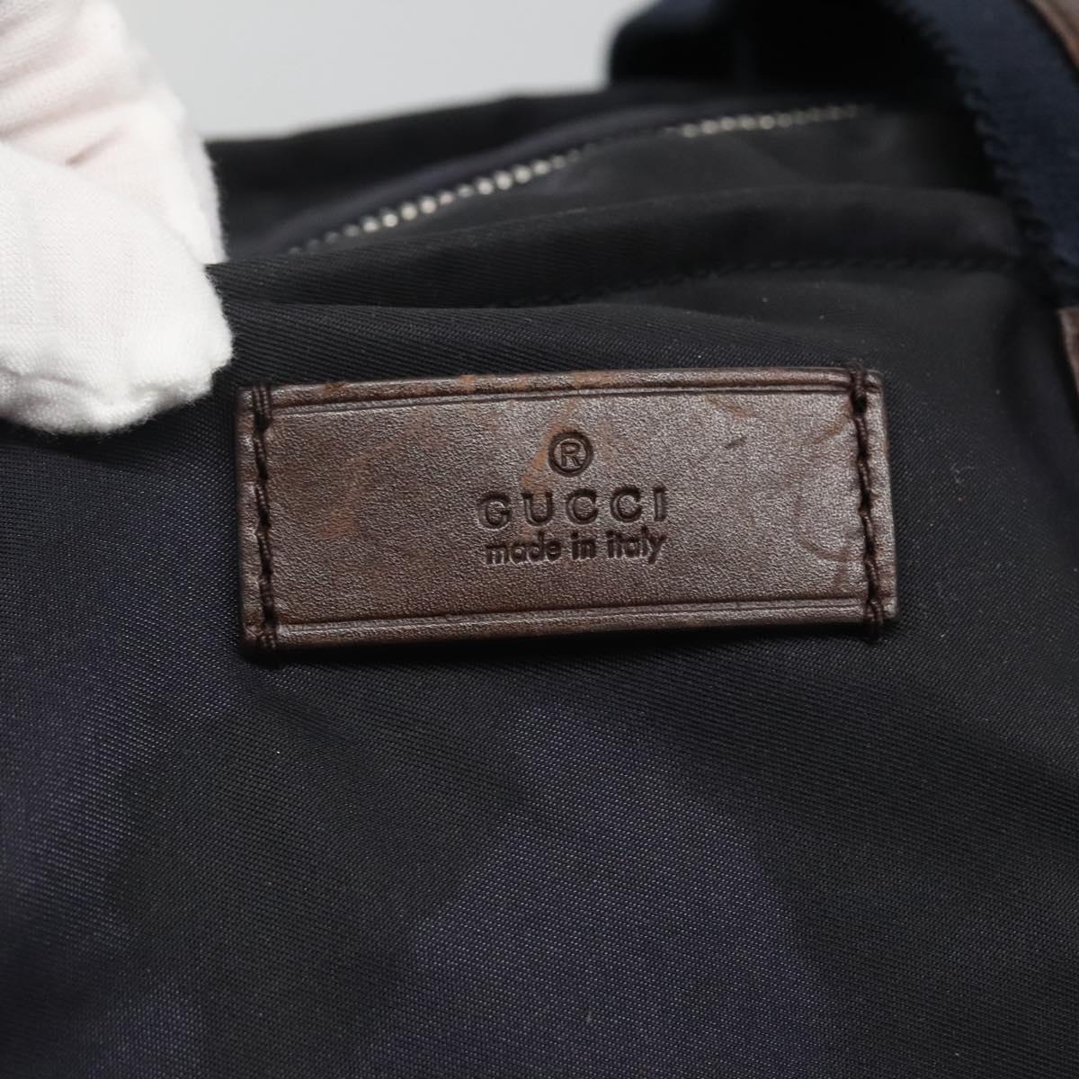 GUCCI Diamante Tote Bag Nylon Navy Silver 267922 Auth bs23152