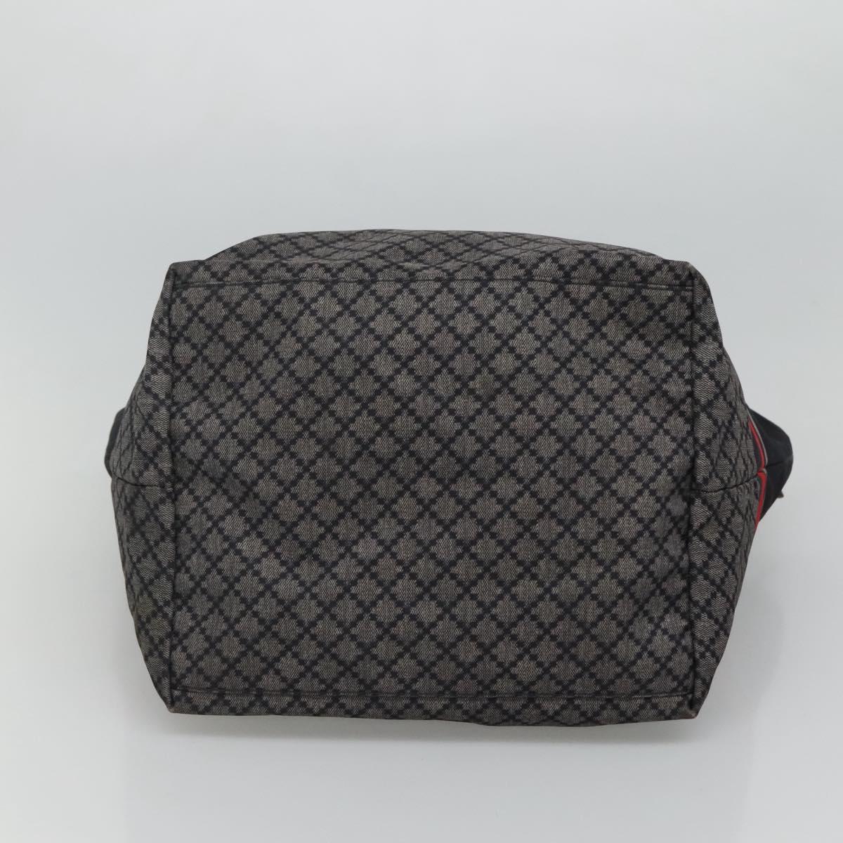 GUCCI Diamante Tote Bag Nylon Navy Silver 267922 Auth bs23152