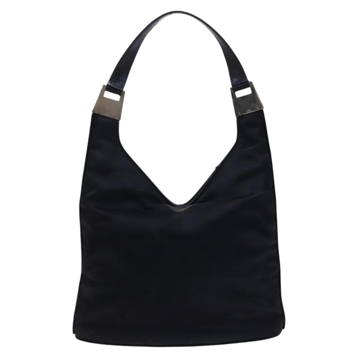 GUCCI Shoulder Bag Nylon Black Auth bs23154