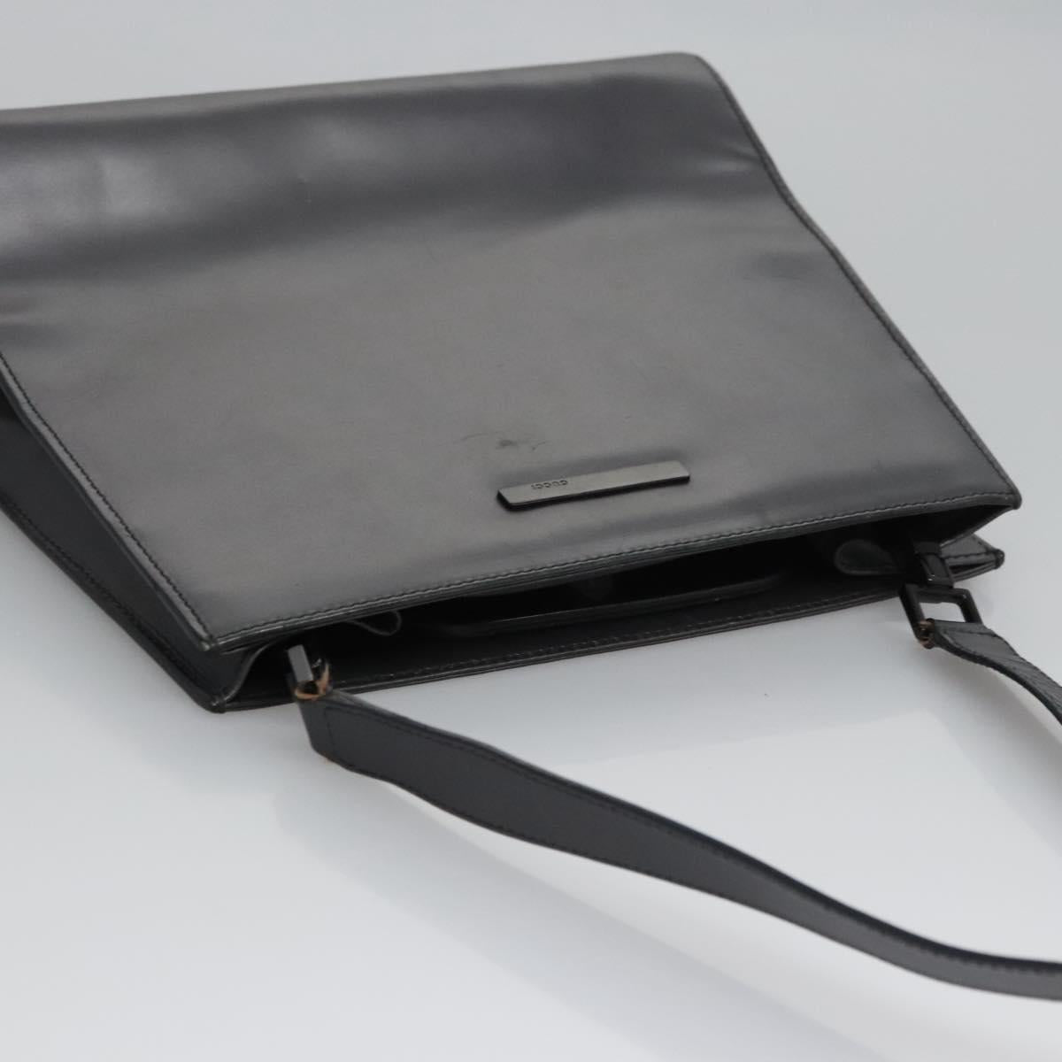 GUCCI Hand Bag Patent leather 2way Silver 001 2020 1854 Auth bs23158