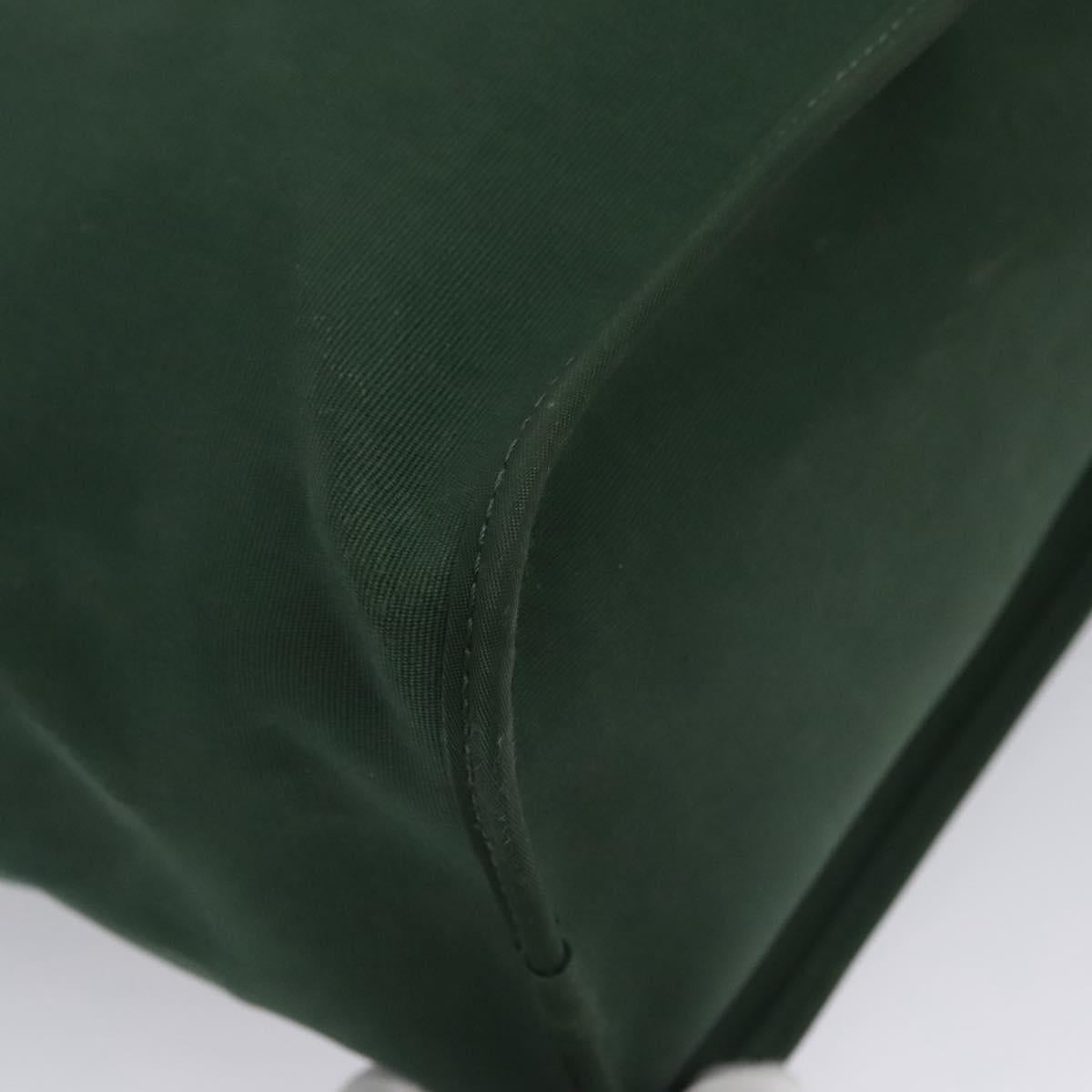 HERMES Kabak Elan PM Hand Bag Canvas 2way Green Auth bs23159