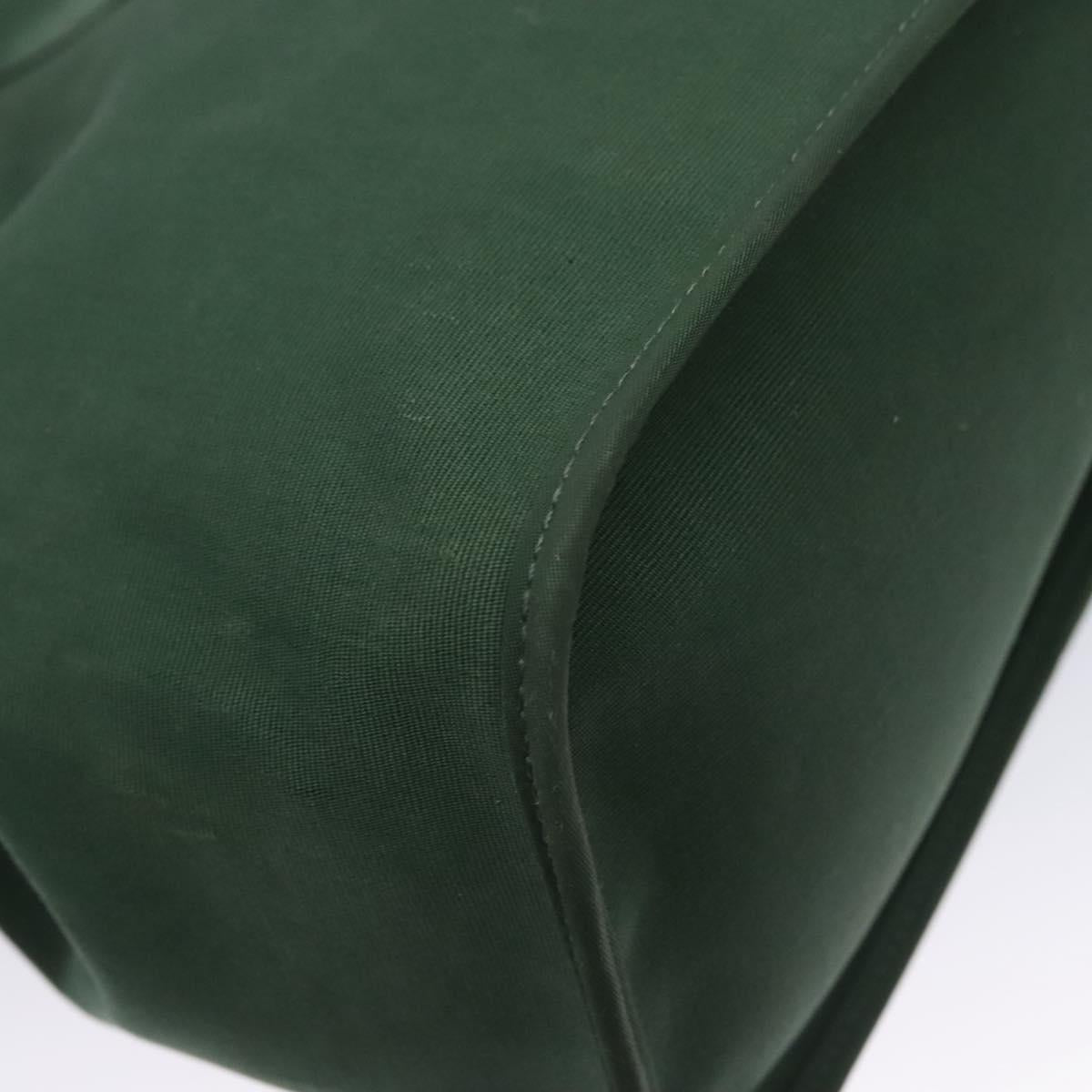 HERMES Kabak Elan PM Hand Bag Canvas 2way Green Auth bs23159