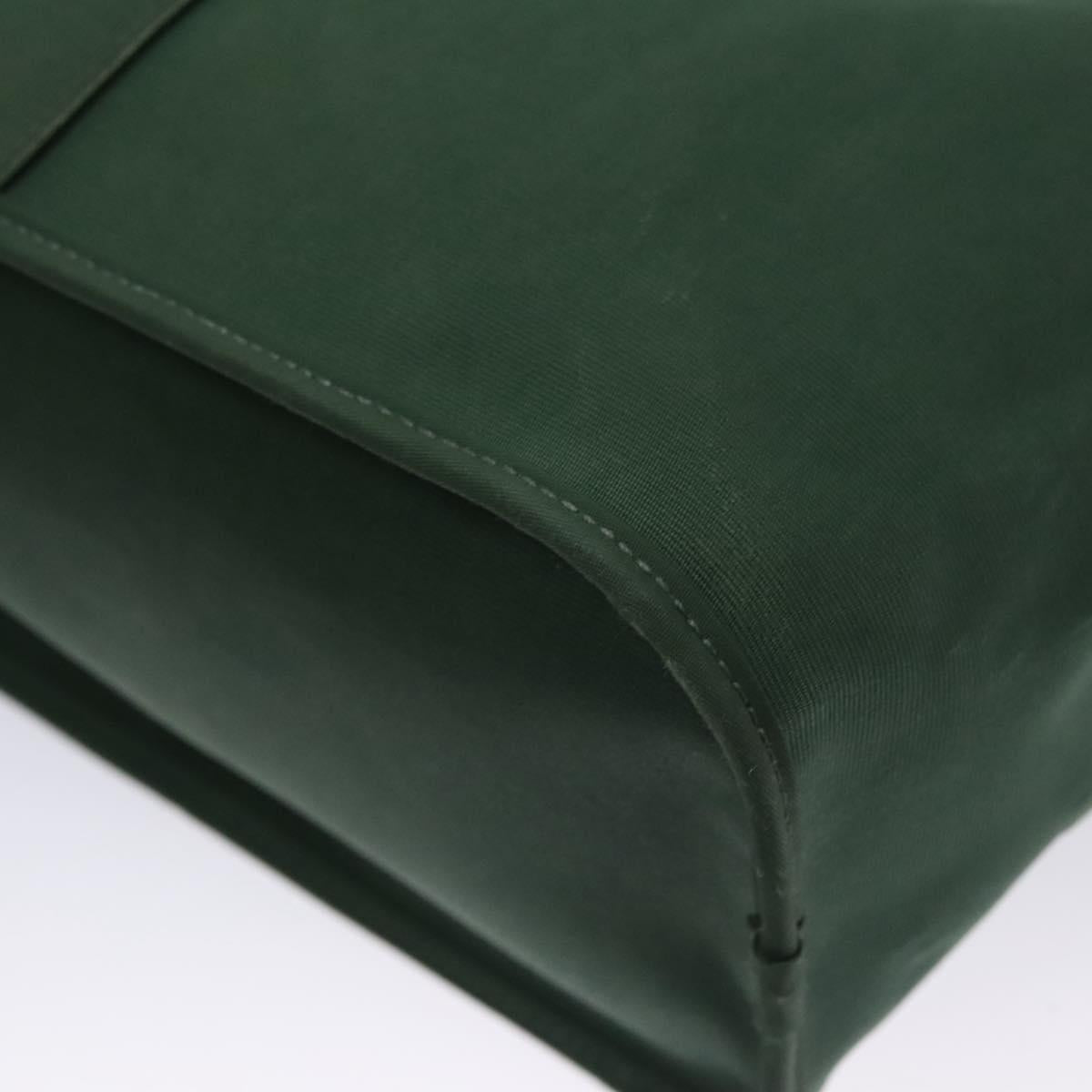 HERMES Kabak Elan PM Hand Bag Canvas 2way Green Auth bs23159