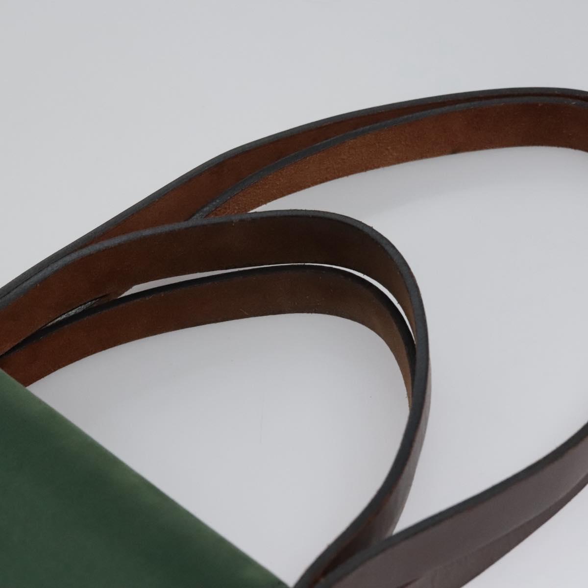 HERMES Kabak Elan PM Hand Bag Canvas 2way Green Auth bs23159