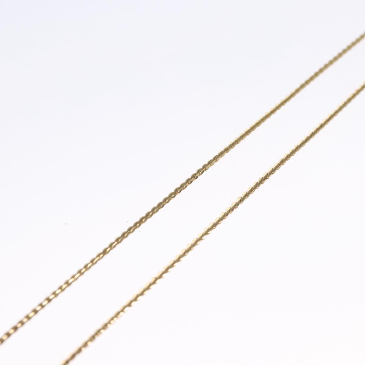 Christian Dior Necklace Metal Gold Tone Auth bs23178