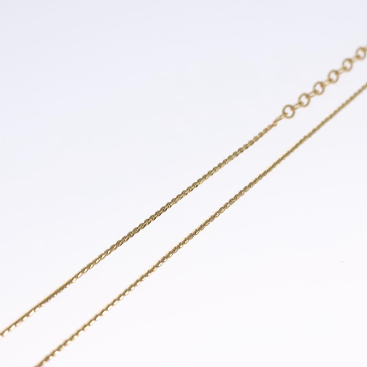 Christian Dior Necklace Metal Gold Tone Auth bs23178