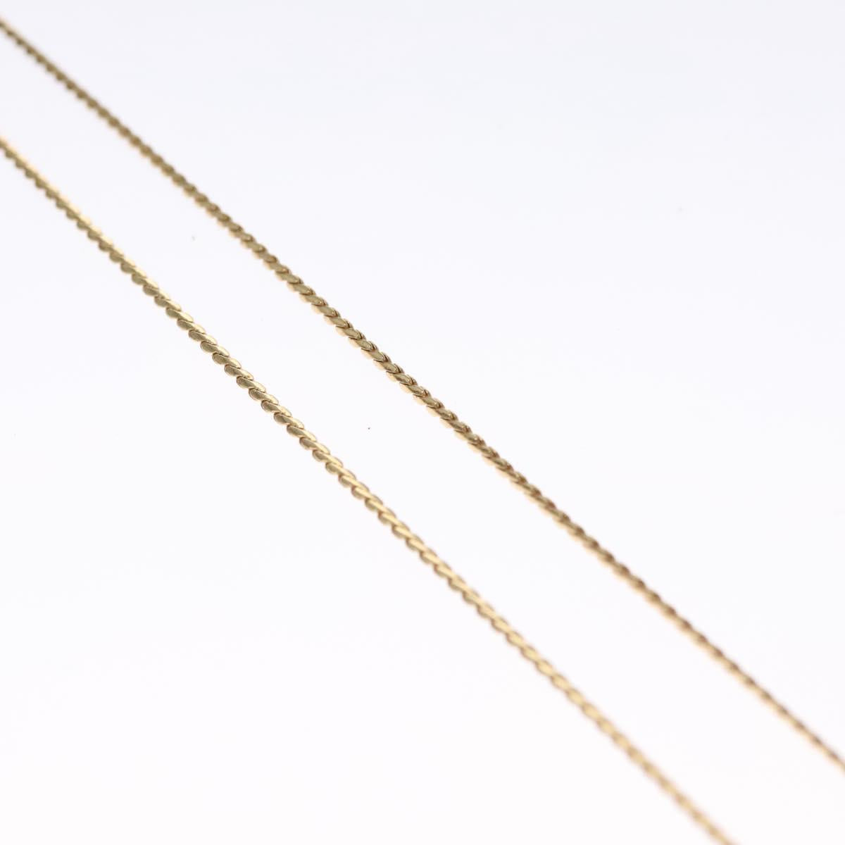 Christian Dior Necklace Metal Gold Tone Auth bs23178