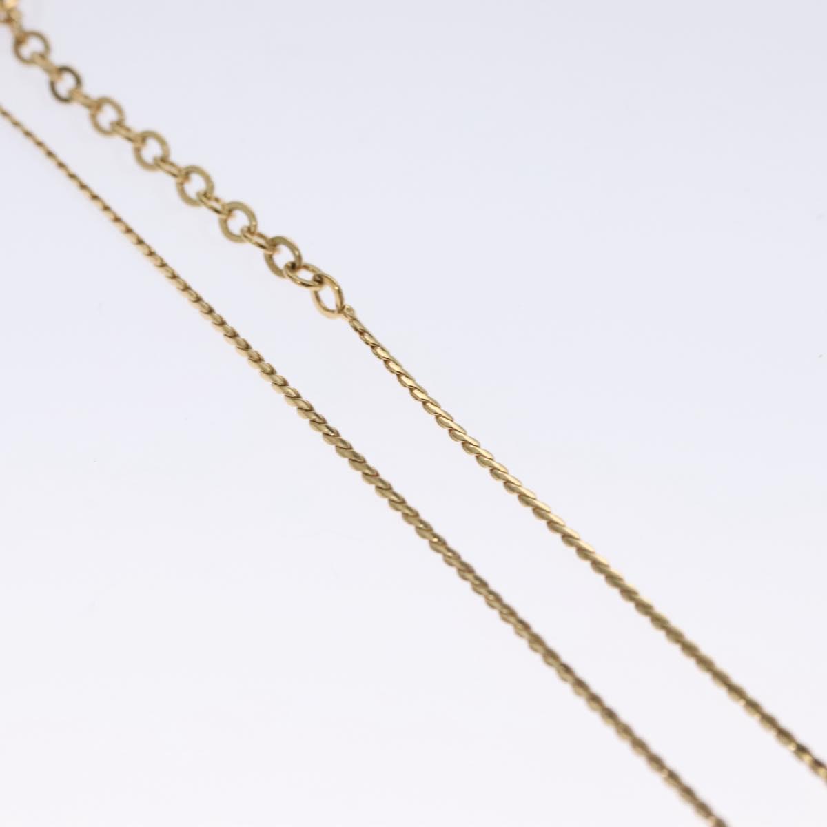 Christian Dior Necklace Metal Gold Tone Auth bs23178