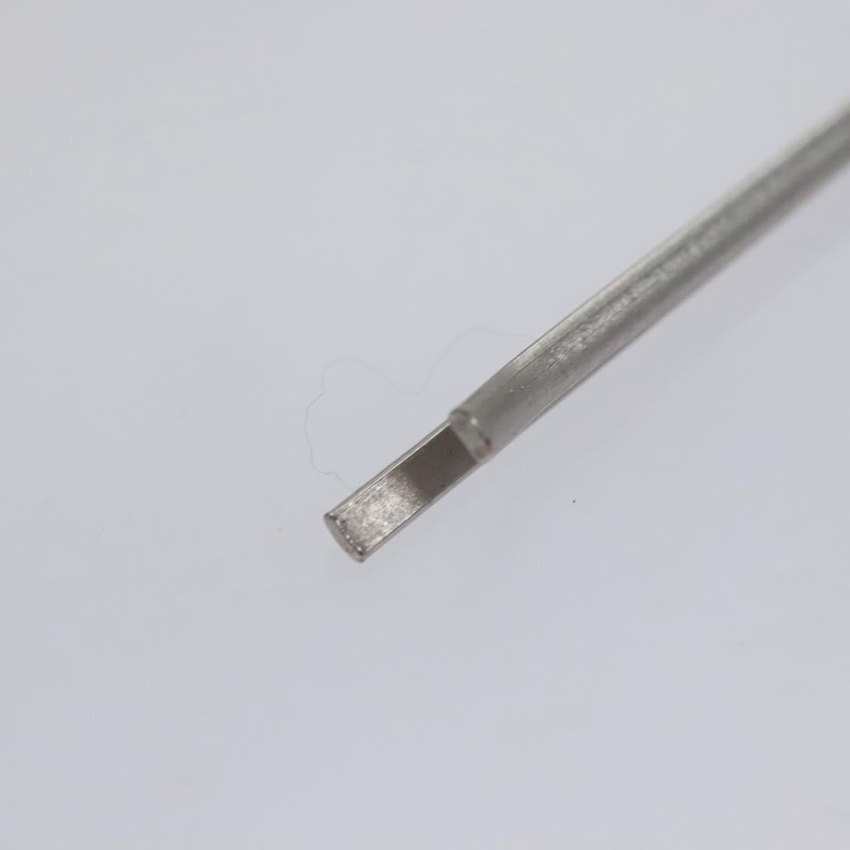CHANEL Hairpin Pin Metal Silver LV Auth bs23181