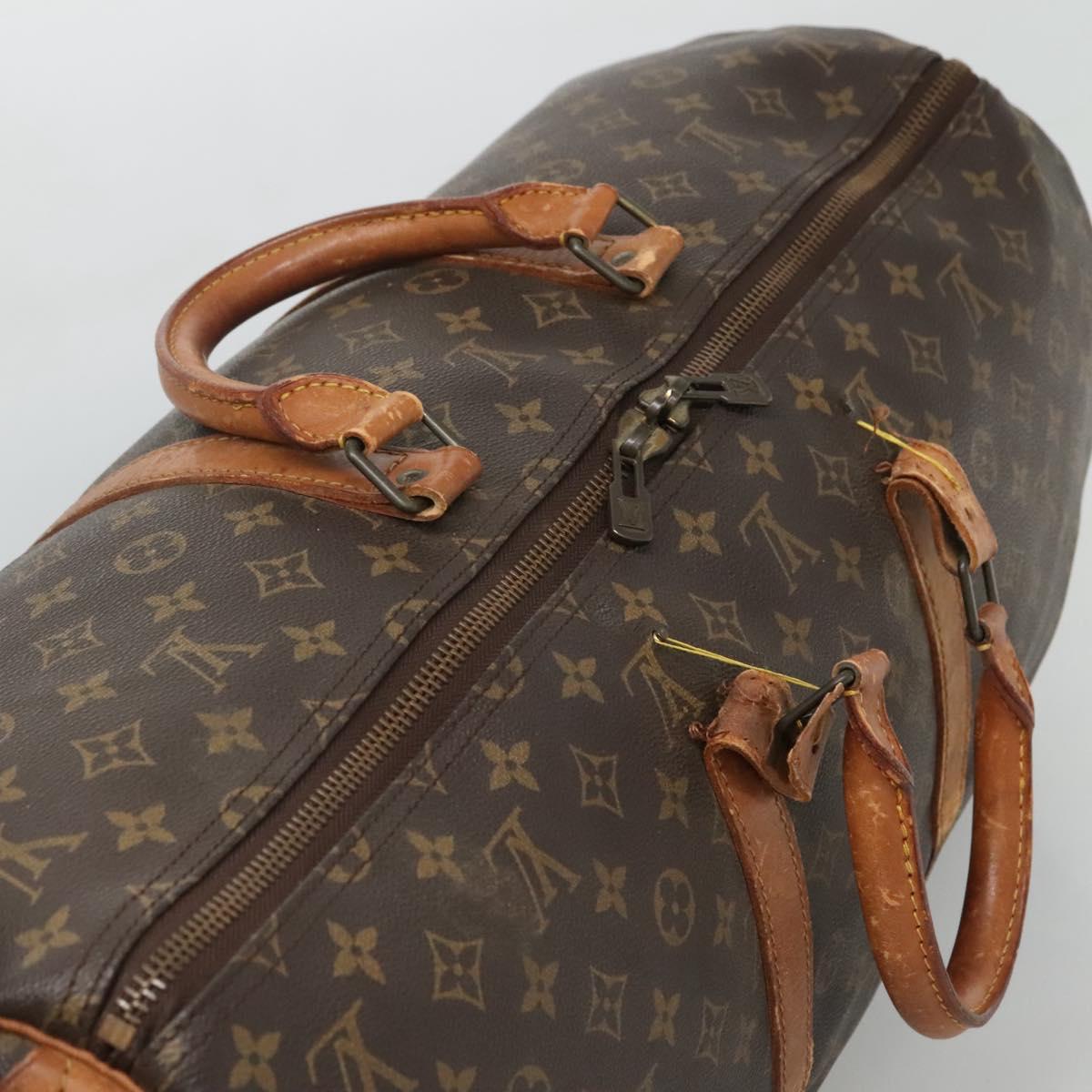 LOUIS VUITTON Monogram Keepall 55 Boston Bag M41424 LV Auth bs23193