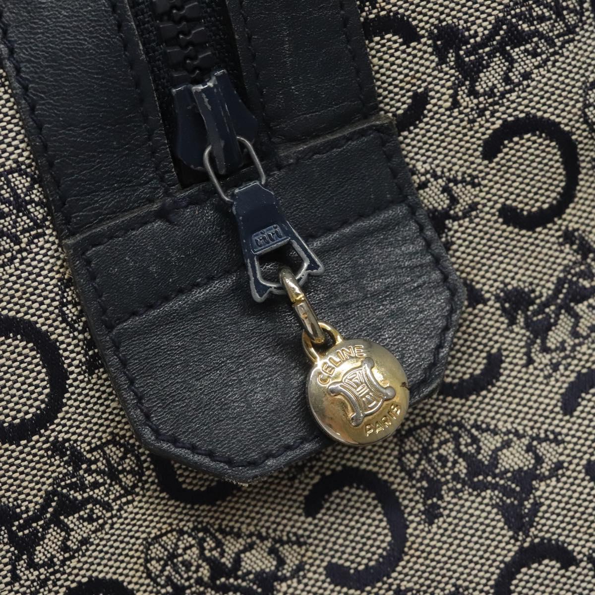 CELINE C Macadam Hand Bag Canvas Navy Auth bs23203
