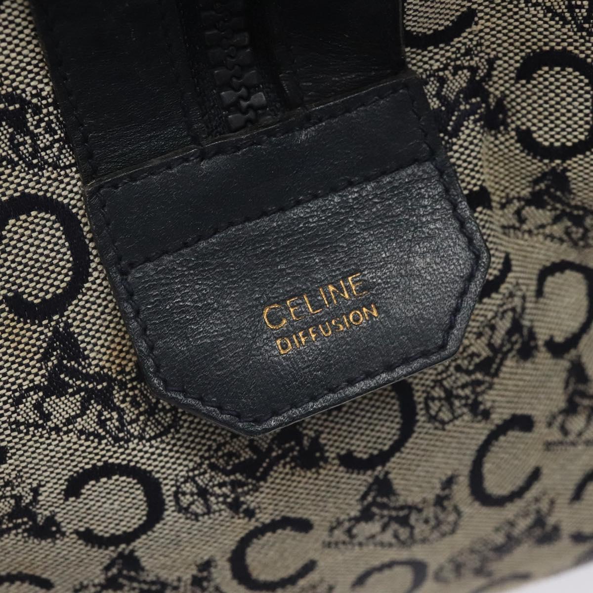 CELINE C Macadam Hand Bag Canvas Navy Auth bs23203