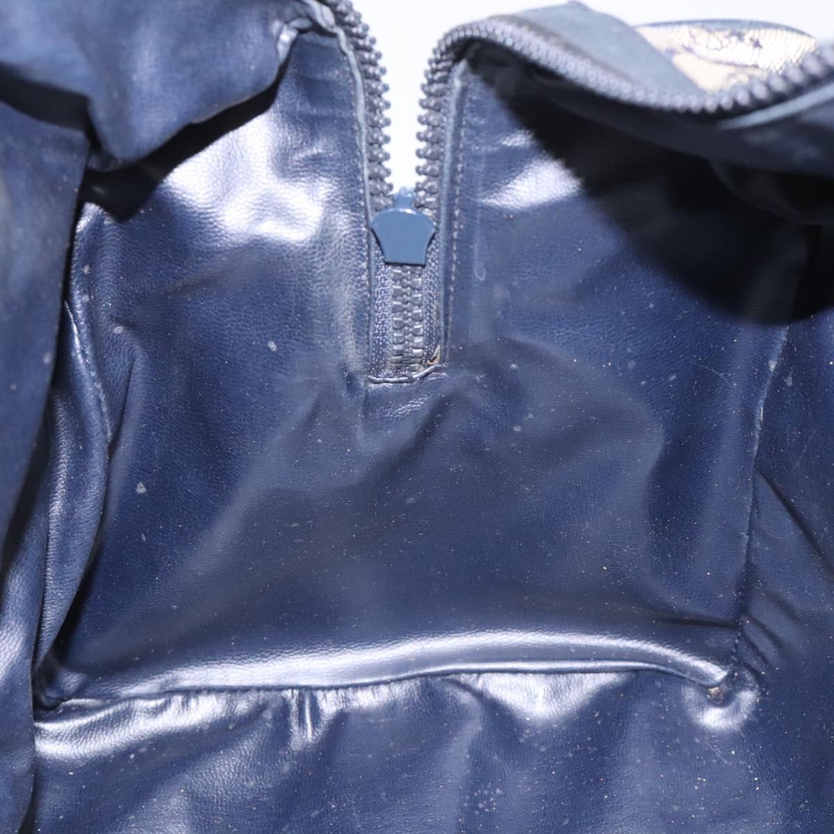 CELINE C Macadam Hand Bag Canvas Navy Auth bs23203