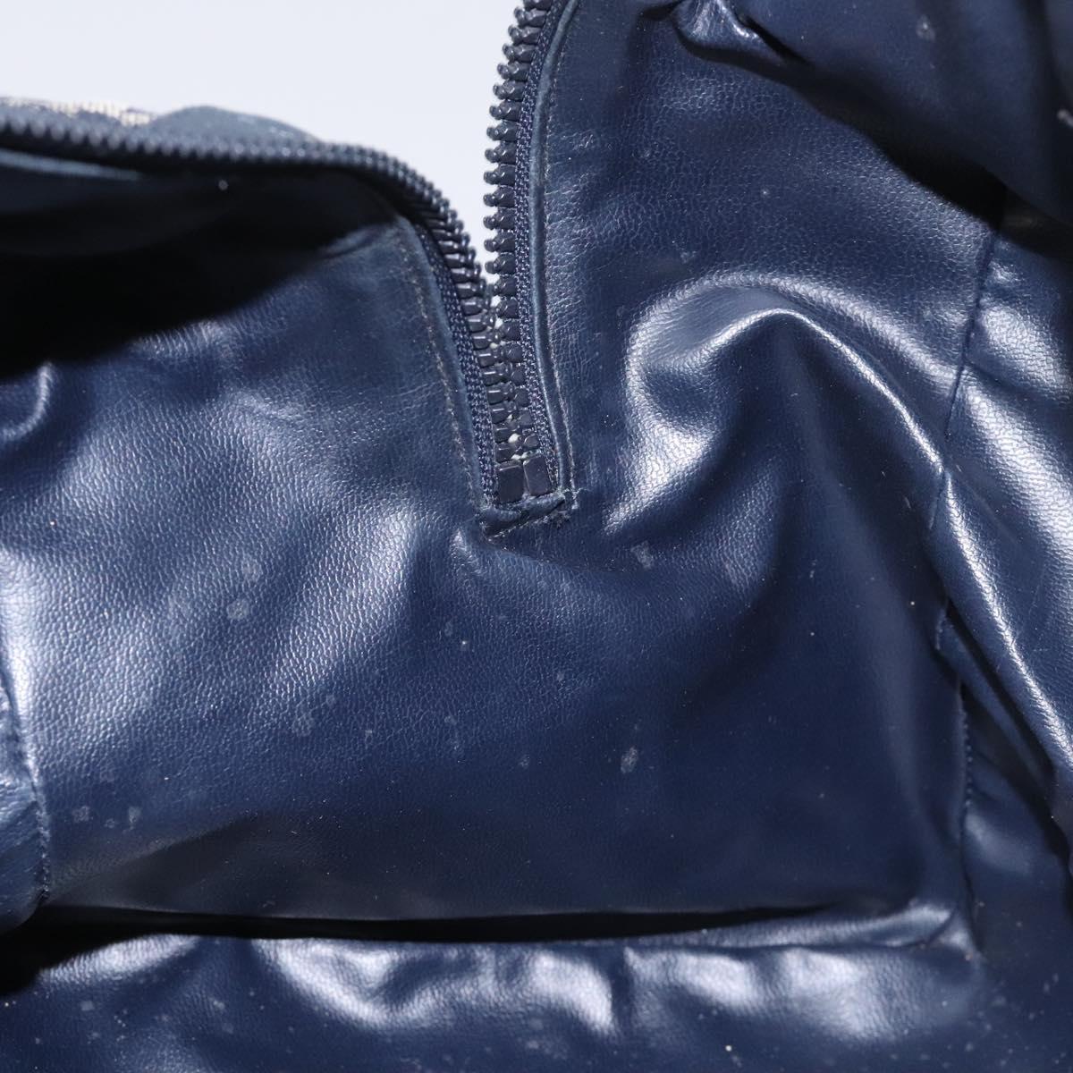 CELINE C Macadam Hand Bag Canvas Navy Auth bs23203