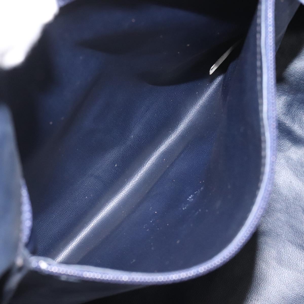 CELINE C Macadam Hand Bag Canvas Navy Auth bs23203