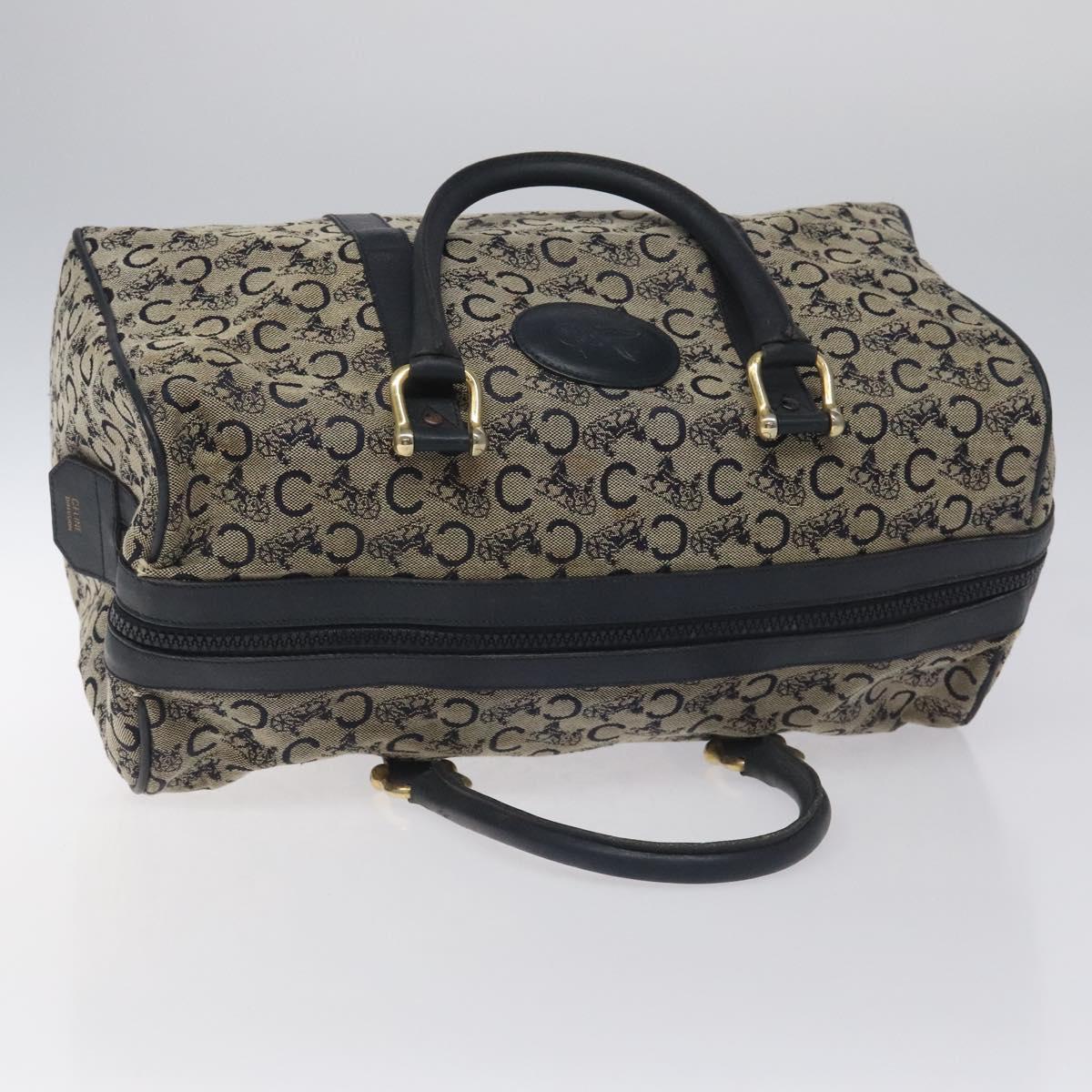 CELINE C Macadam Hand Bag Canvas Navy Auth bs23203