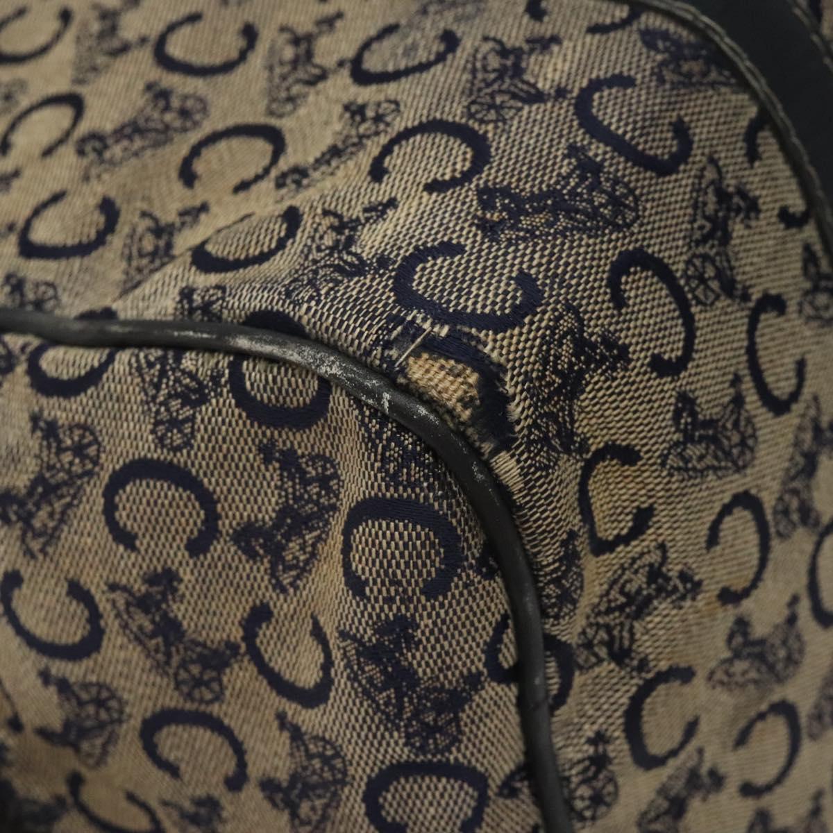 CELINE C Macadam Hand Bag Canvas Navy Auth bs23204