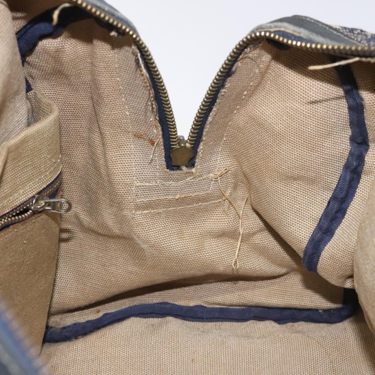 CELINE C Macadam Hand Bag Canvas Navy Auth bs23204