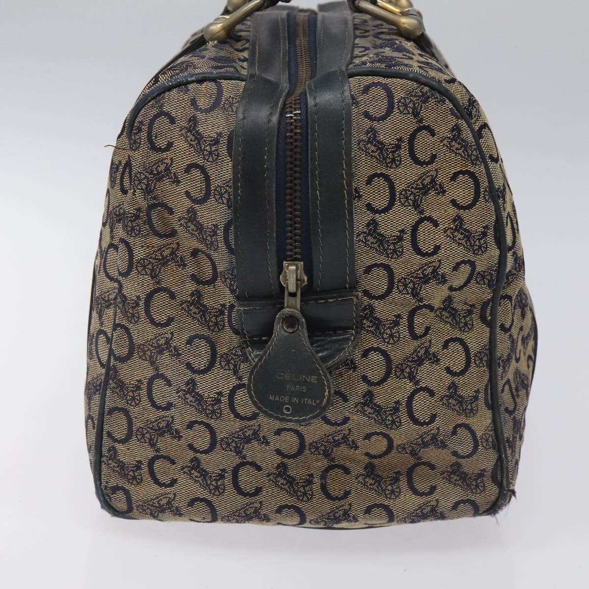 CELINE C Macadam Hand Bag Canvas Navy Auth bs23204