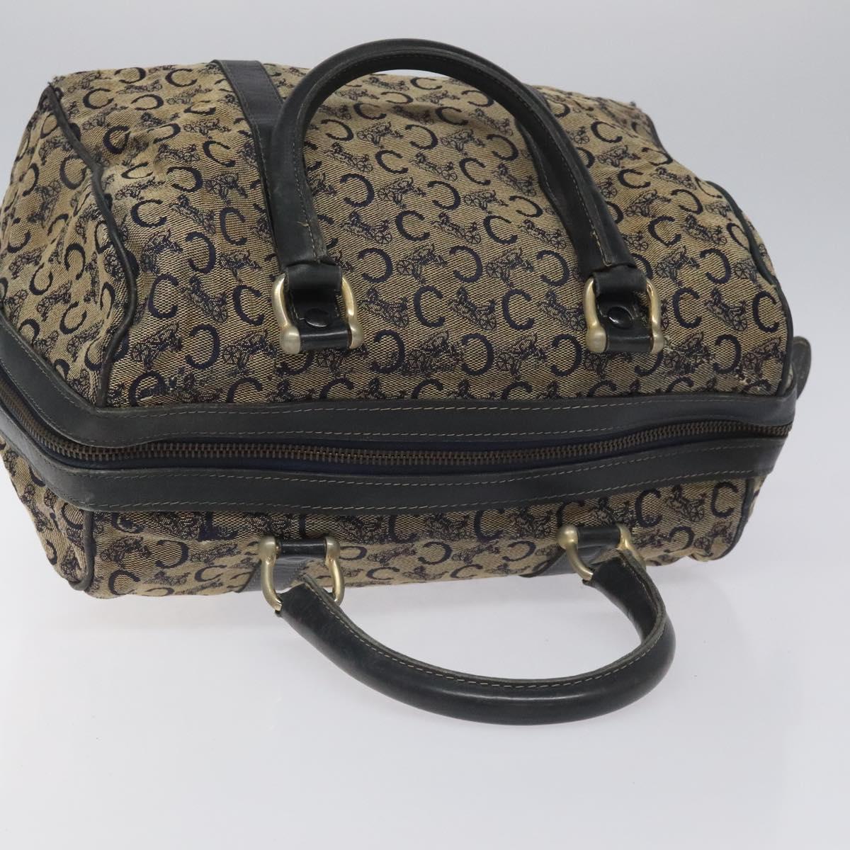 CELINE C Macadam Hand Bag Canvas Navy Auth bs23204