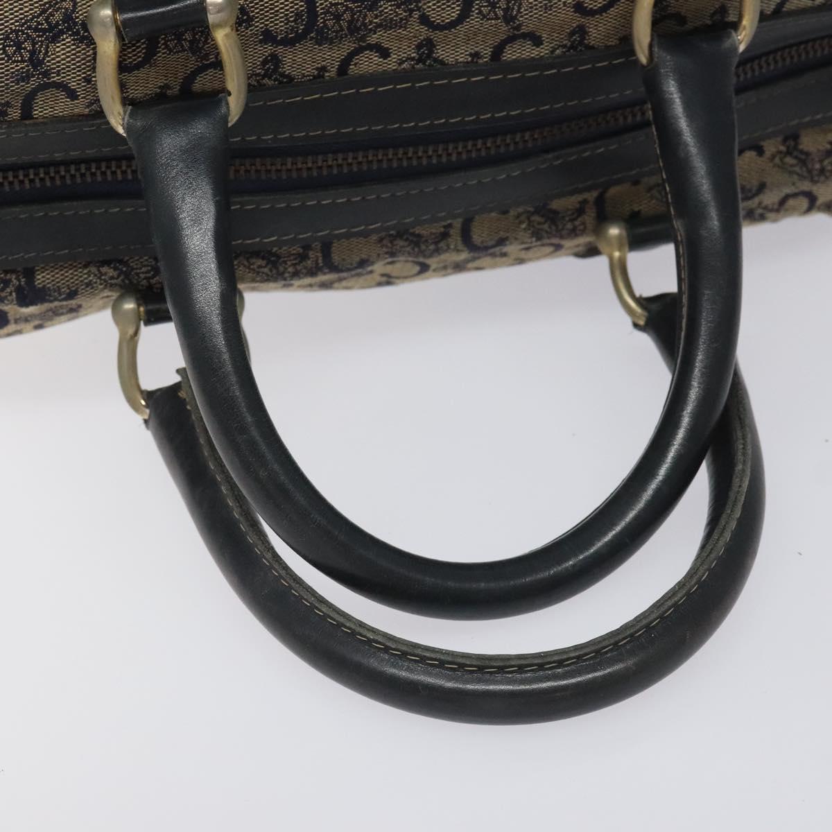 CELINE C Macadam Hand Bag Canvas Navy Auth bs23204